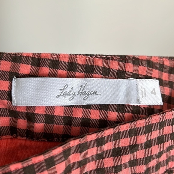 Lady Hagen Georgia Peach Plaid Carroll Gingham Tennis Skort - Picture 5 of 7
